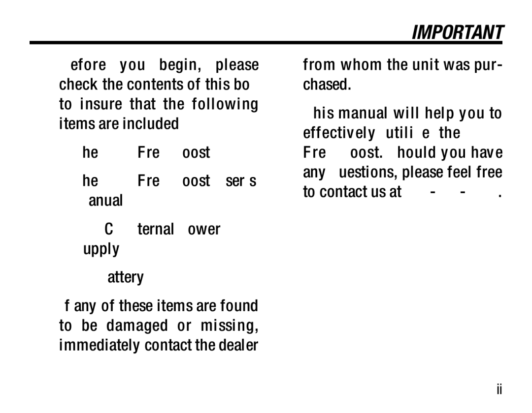 BBE Freq Boost user manual 