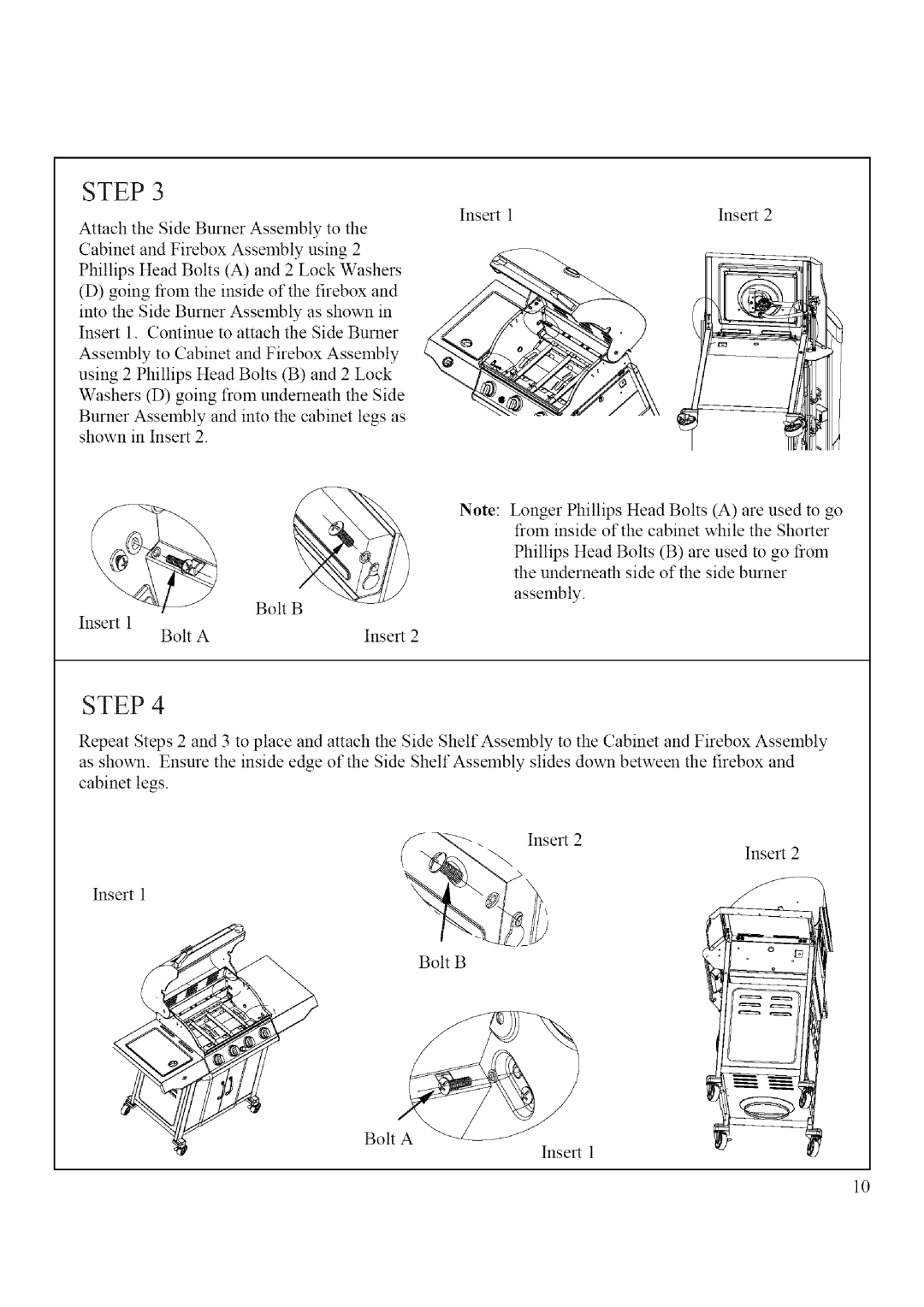 BBQ Pro BQ52006, BQ04023-2 manual Bolt a Insert 