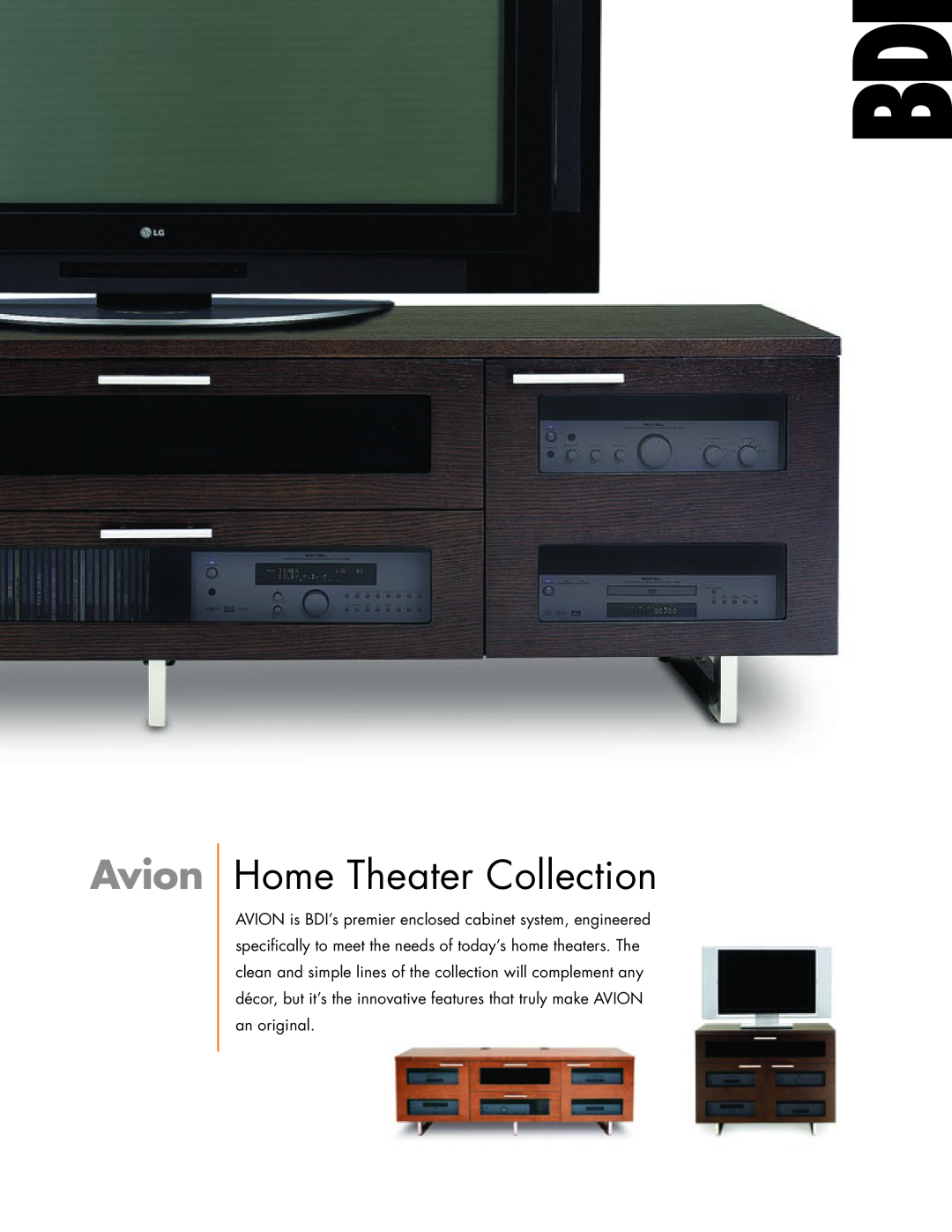 BDI 8521 manual Avion, Home Theater Collection 