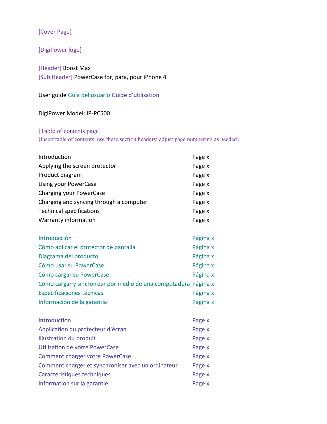 BDI IP-PC500 technical specifications Table of contents 