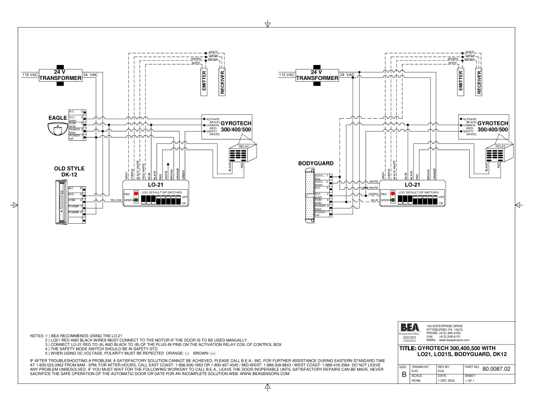 BEA 1100 manual Transformer 