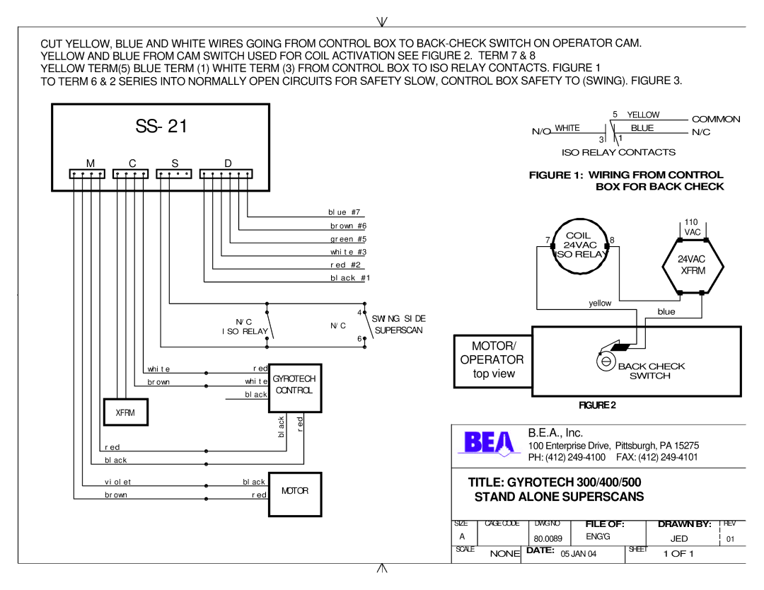 BEA 1100 manual Stand Alone Superscans, Yellow 