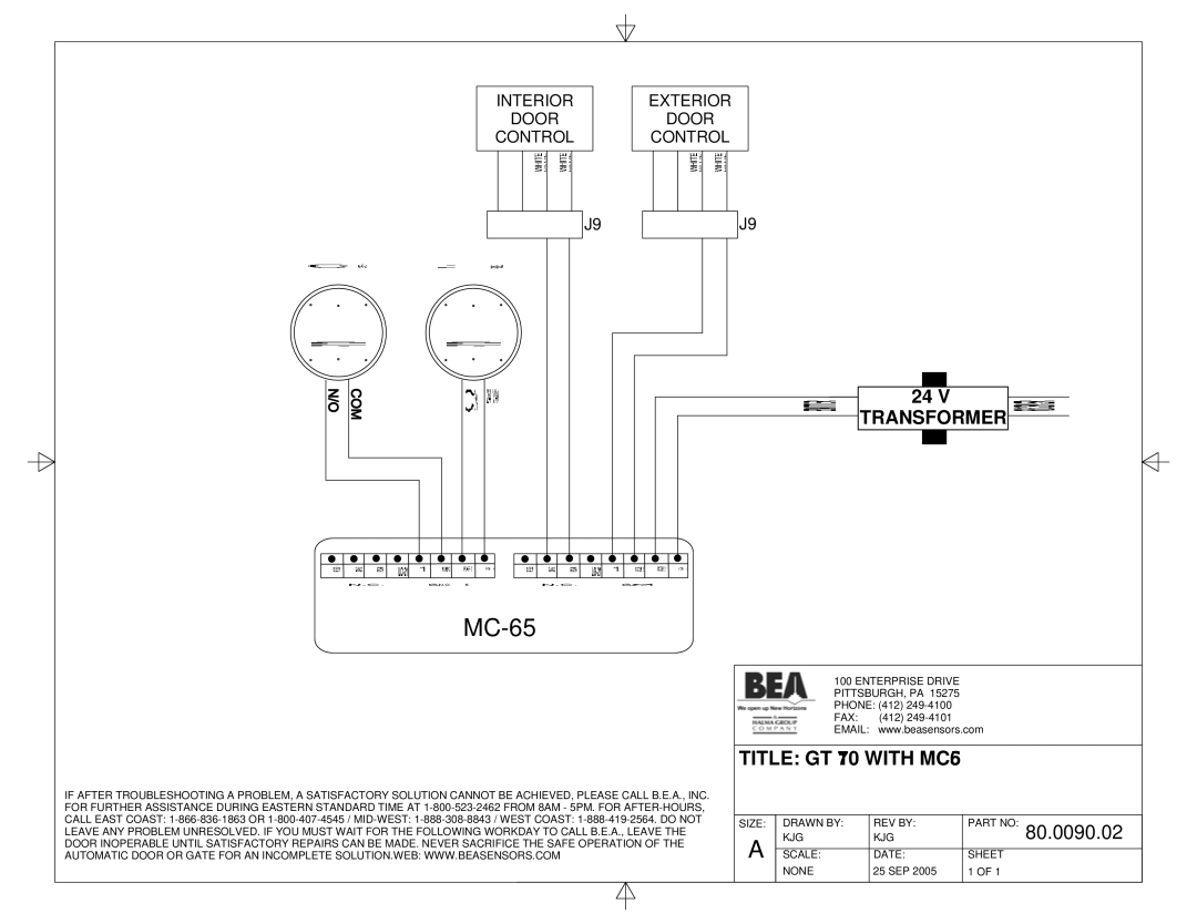 BEA 1100 manual Title GT 710 with MC65, 80.0090.02, 25 SEP 