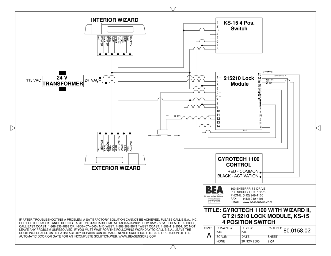 BEA 1100 manual Interior Wizard, Exterior Wizard, 80.0158.02, 20 NOV 