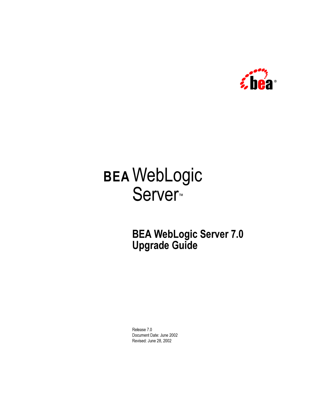 BEA 7 manual BEA WebLogic Server 