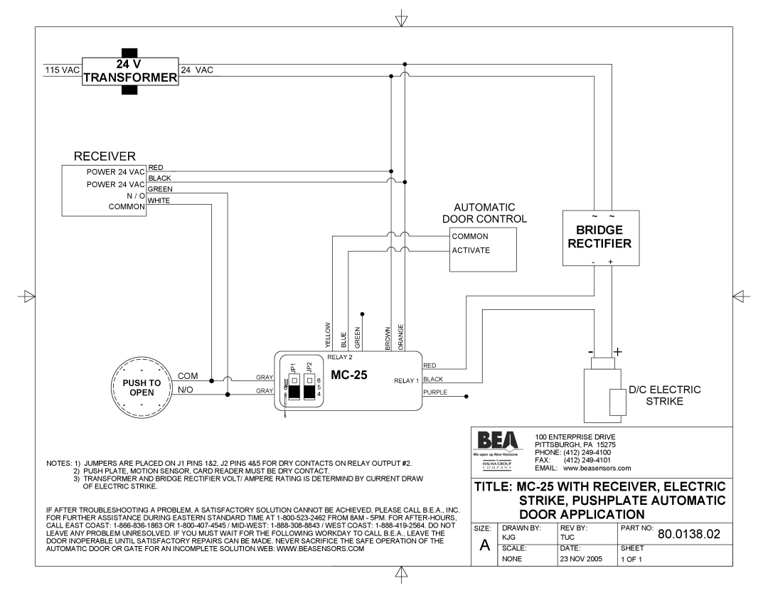 BEA 80.0011.02 manual 80.0138.02 