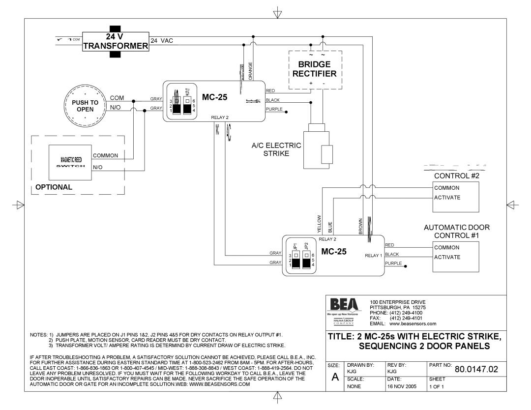 BEA 80.0011.02 manual Transformer Bridge Rectifier, 80.0147.02 