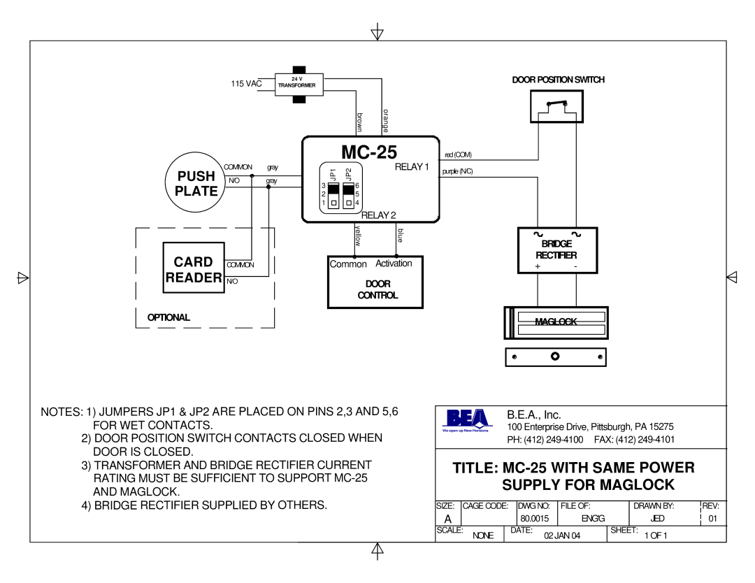 BEA 80.0011.02 manual MC-25 