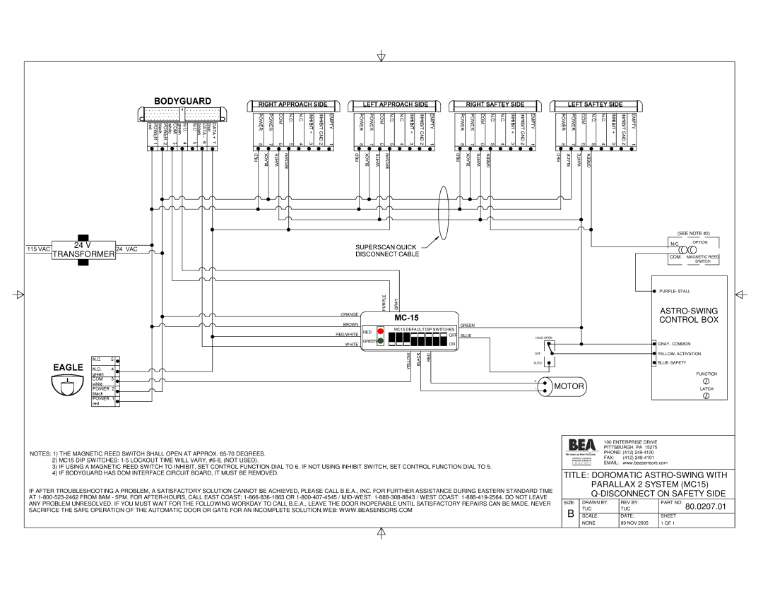 BEA 80.0068.03 manual 80.0207.01 