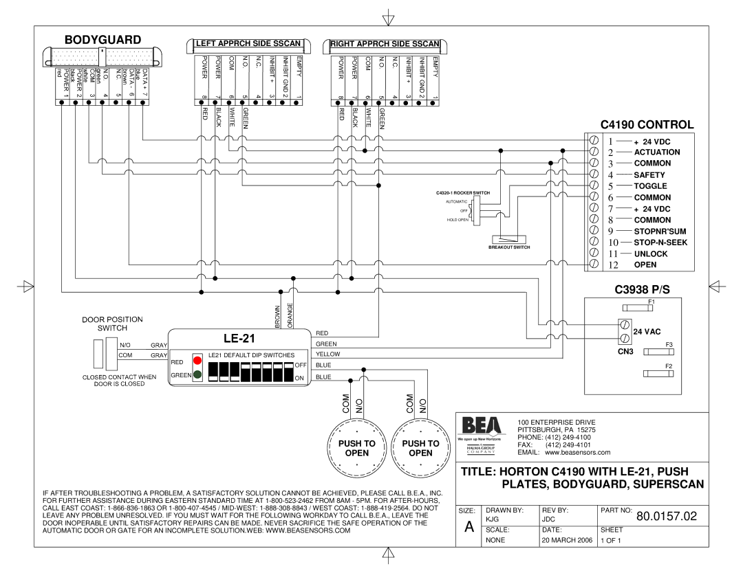 BEA C2150, 80.0091.02 manual Bodyguard, 80.0157.02 