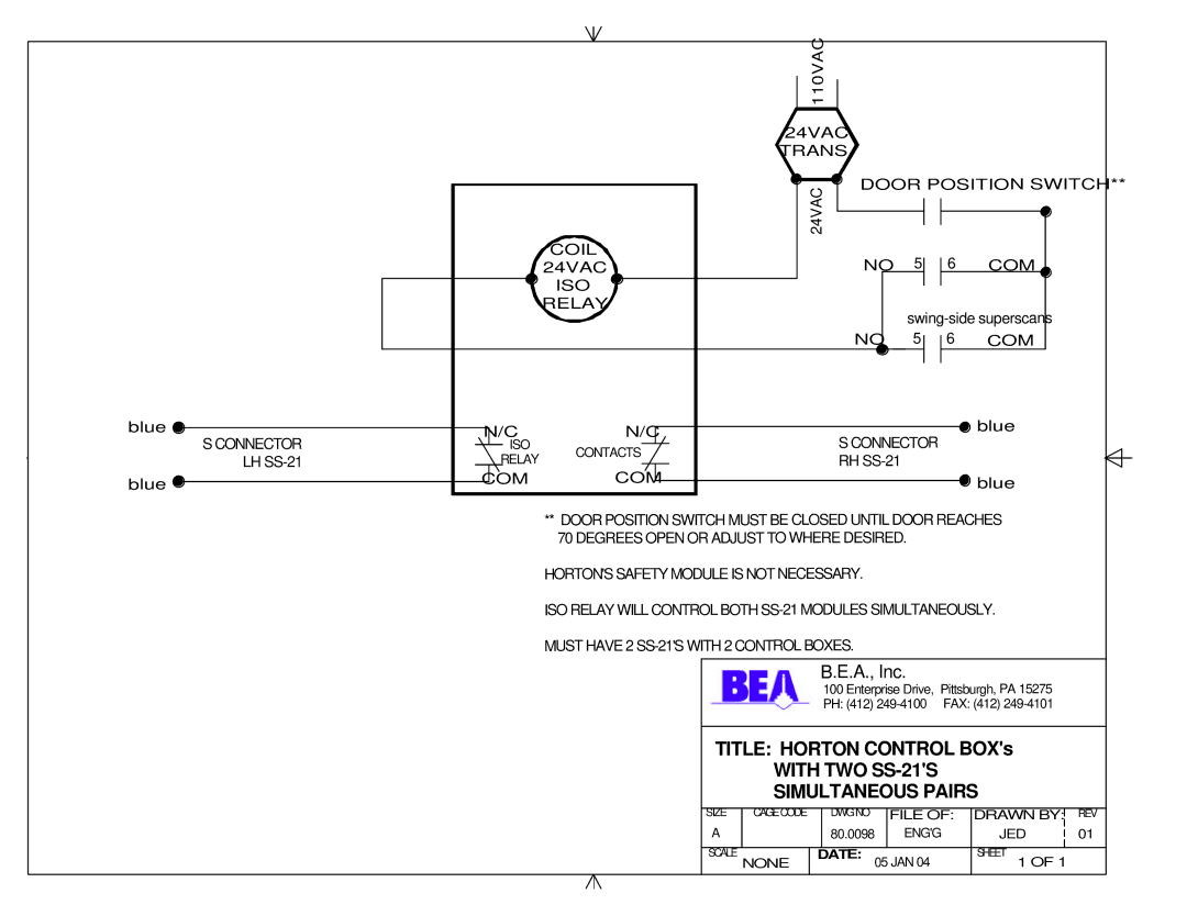 BEA 80.0091.02, C2150 manual Simultaneous Pairs, 110VAC 