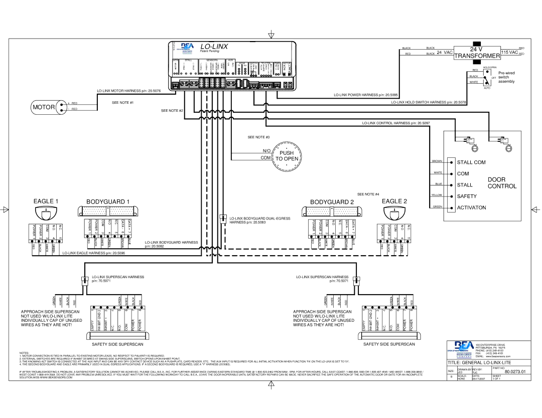 BEA 80.0240.04 manual Door Control 