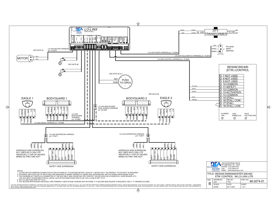 BEA 80.0240.04 manual Lo-Linx 