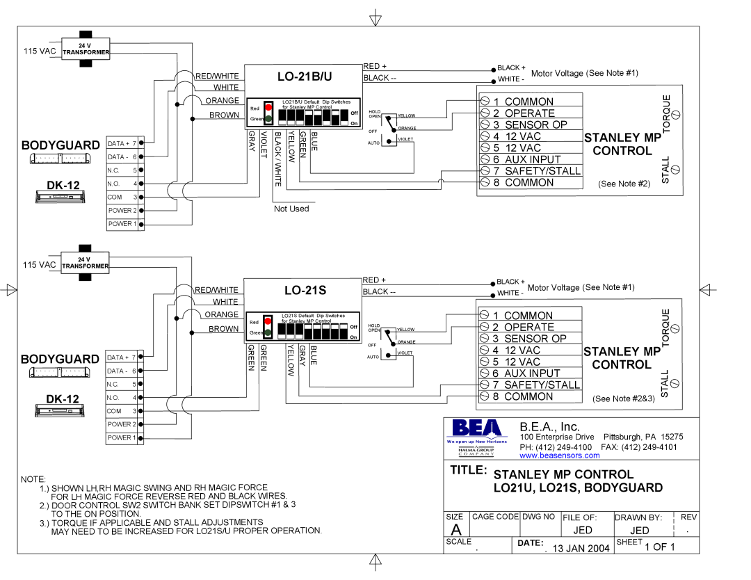 BEA Dip Switch I manual 73!3#03!2*3!?, 699 ?C8 