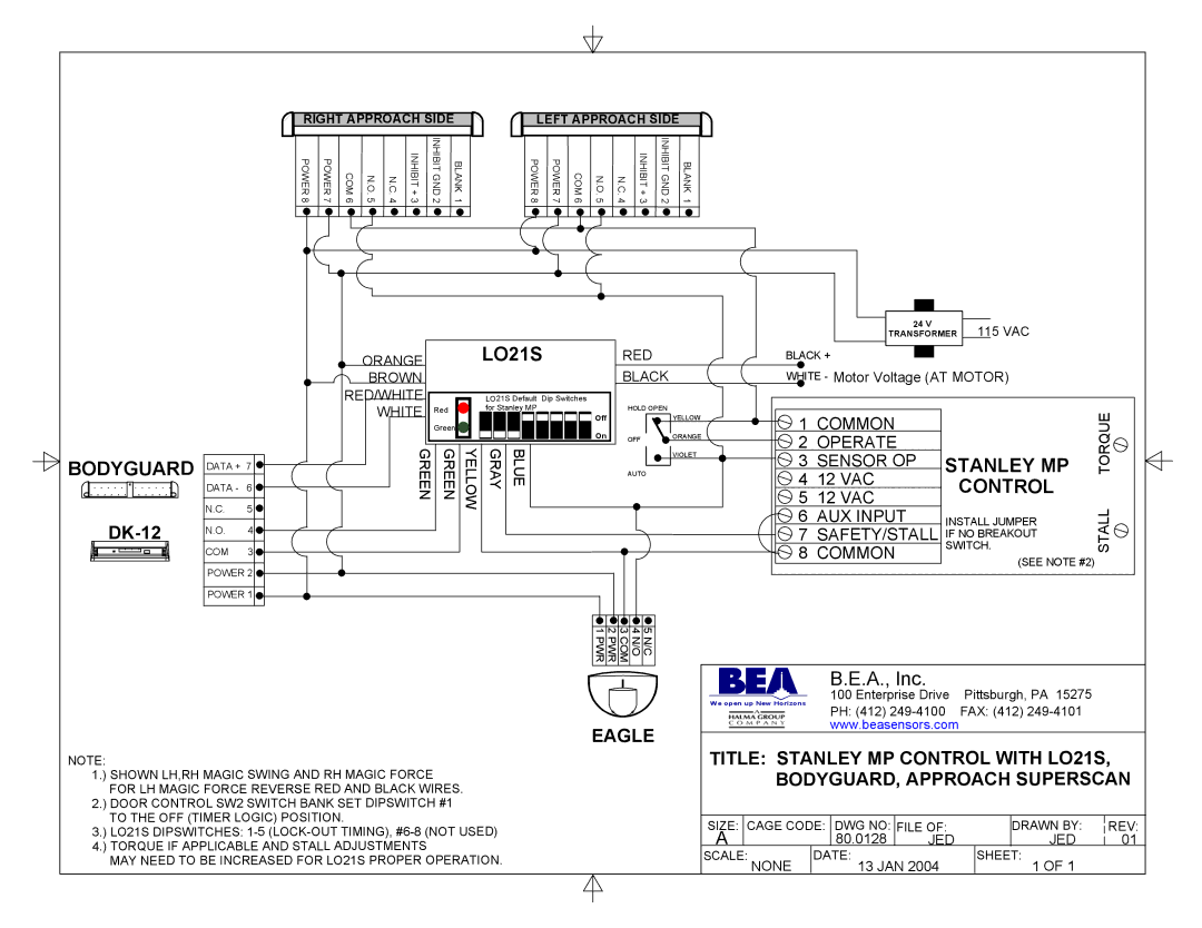 BEA Dip Switch I manual 999B-+-4C 