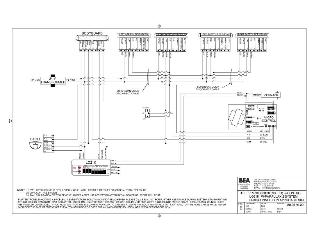 BEA KM 2000 manual Bodyguard, Transformer, LO21K 