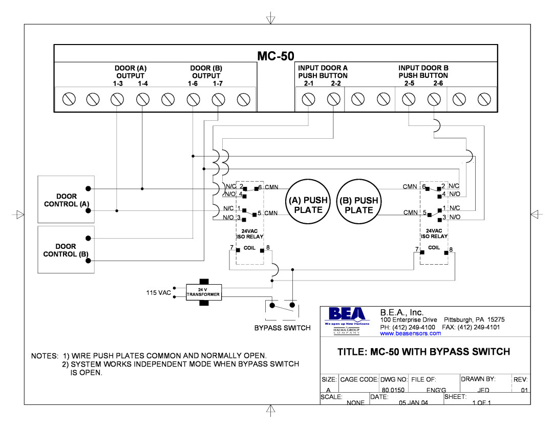 BEA Two MC50s Interlocking 4 Doors manual 6040-414.=, 012134013503//467189, $, #$% &$ #*#%+ 