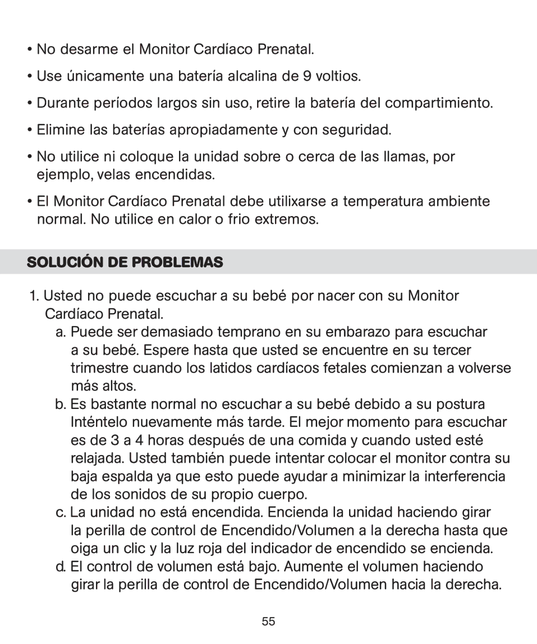 Bebe Sounds Be005 instruction manual Solución DE Problemas 