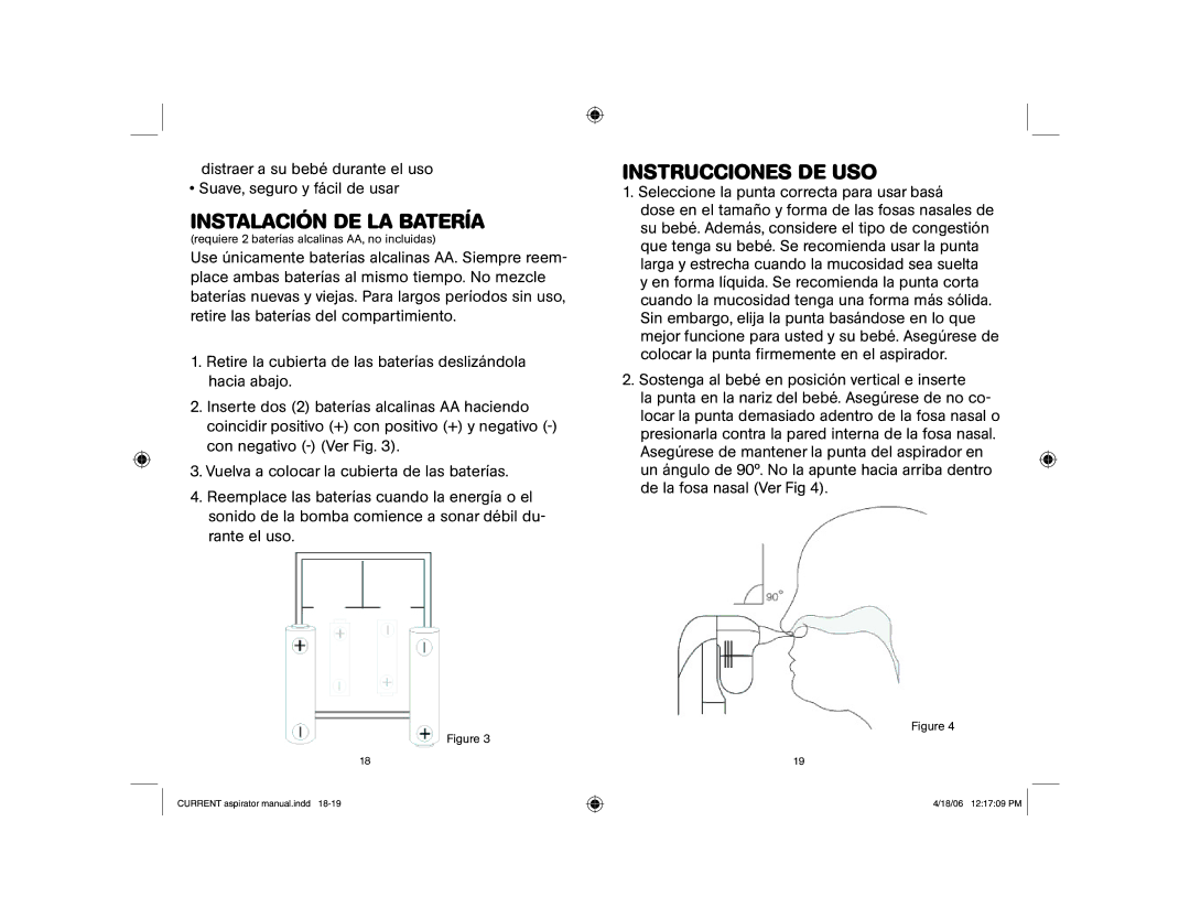 Bebe Sounds #BR140 instruction manual Instalación DE LA Batería, Instrucciones DE USO 