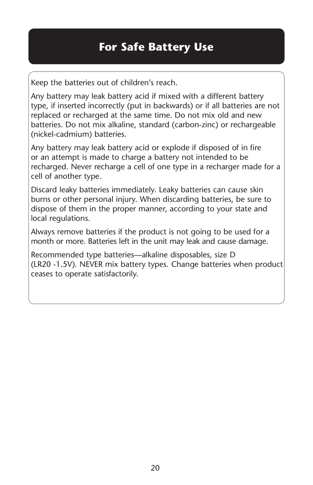 Bebe Sounds Silhouette owner manual For Safe Battery Use, +EEP Thehbatterieseoutuof CHILDRENSSREACH 