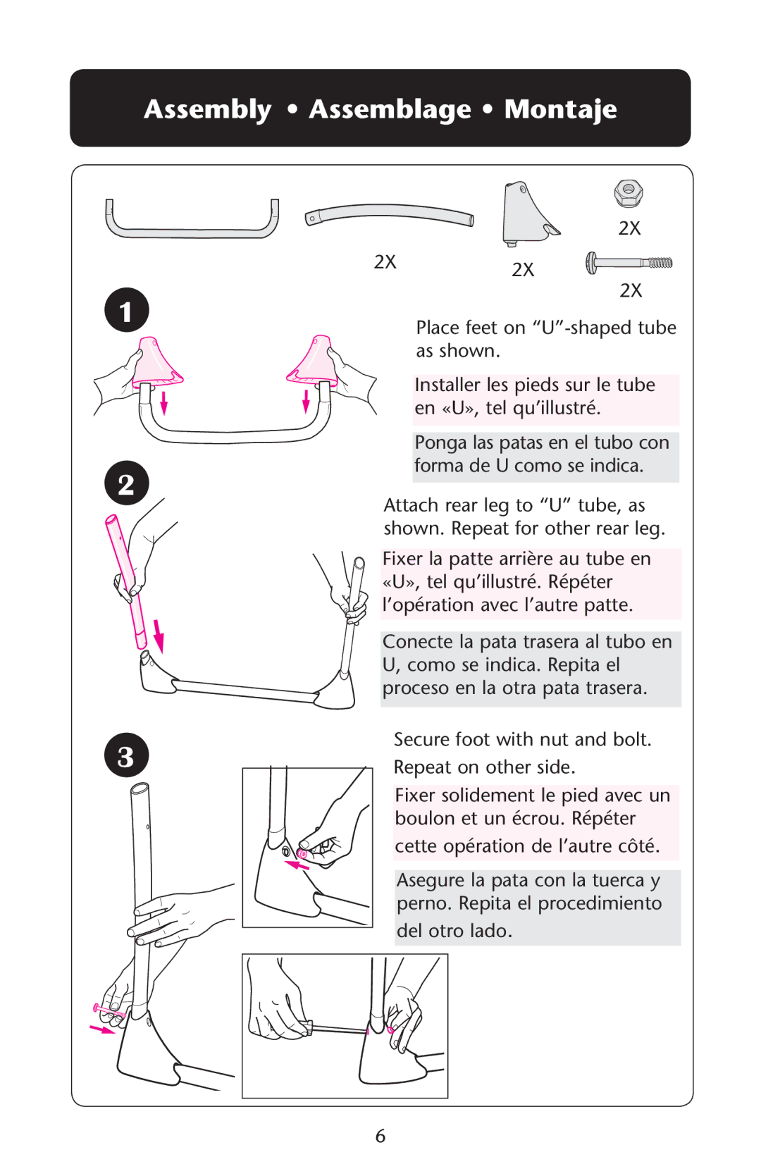 Bebe Sounds Silhouette owner manual Ssembly s !SSEMBLAGE ss-ONTAJE, 2X2X, Cettetopïrationade LAUTREUCÙTÏ, Deleotro Lado 