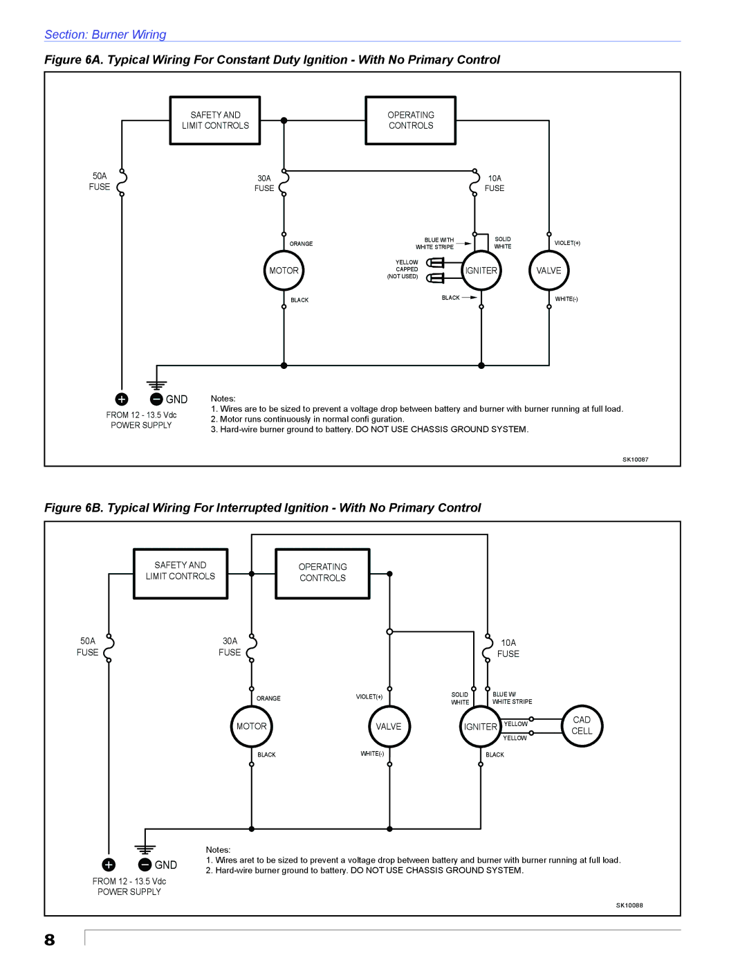 Beckett ADC manual Section Burner Wiring 