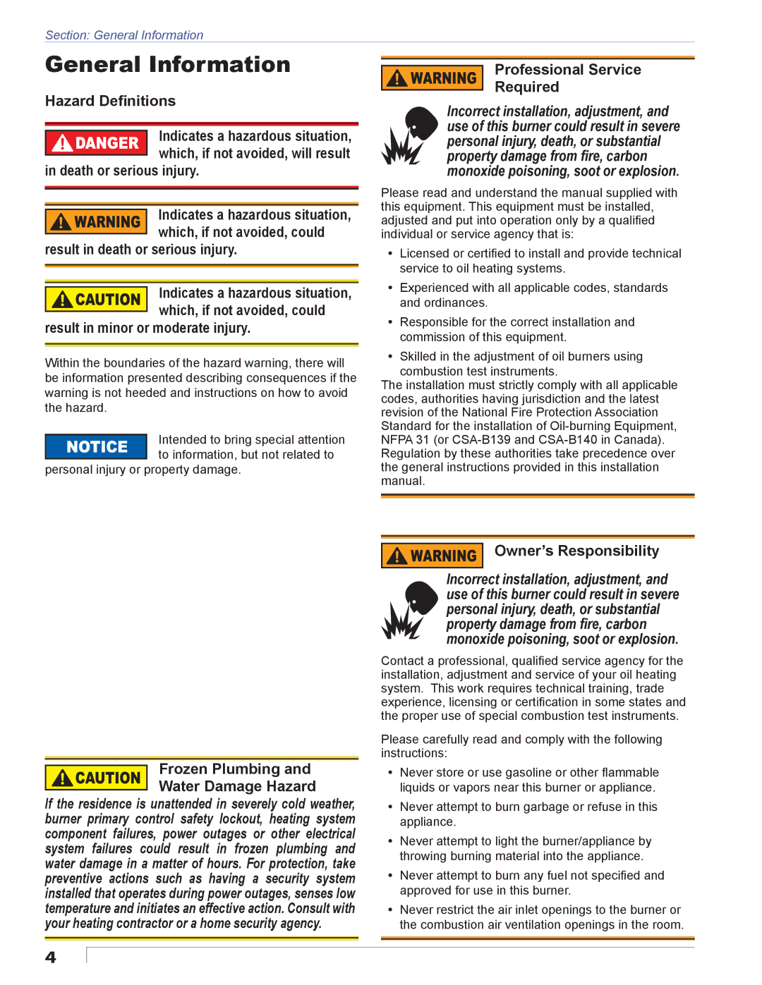 Beckett AFII manual General Information 