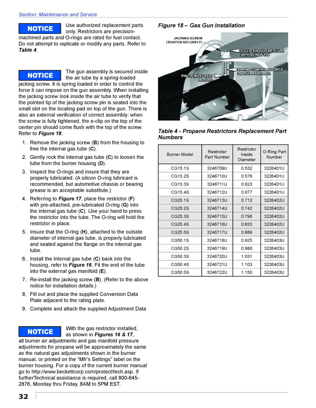 Beckett CG15, CG50, CG25 manual Numbers, As shown in Figures 16 