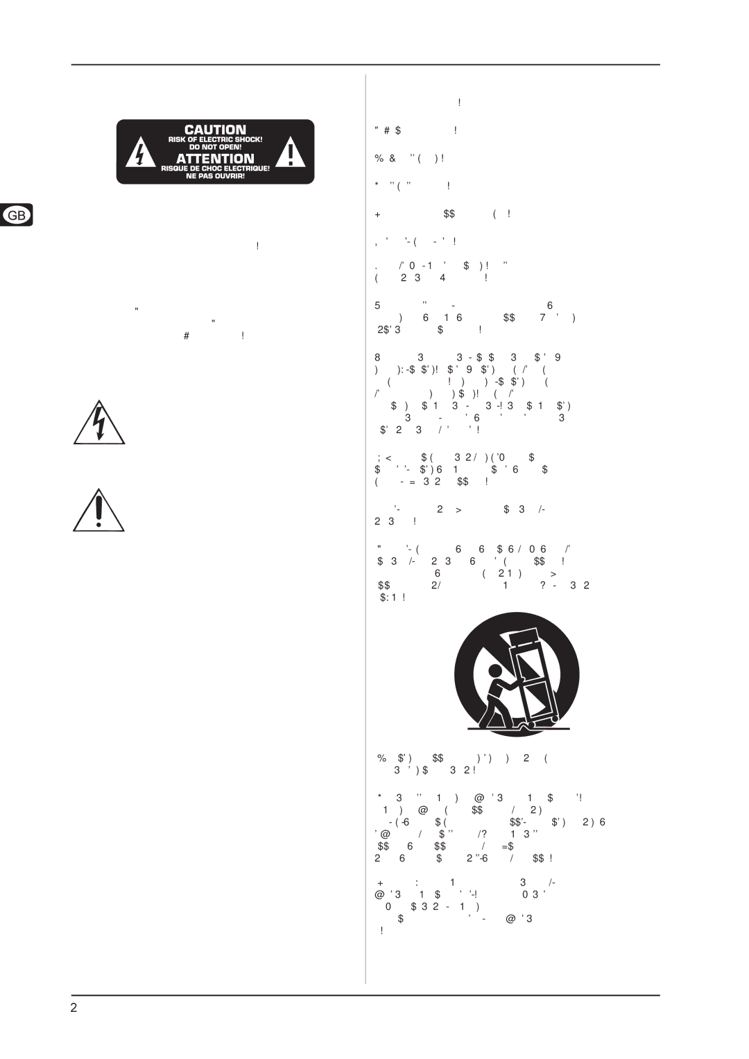 Behringer AT108 manual Important Safety Instructions, Detailed Safety Instructions 