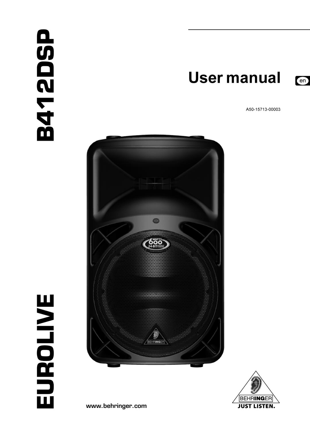 Behringer user manual B412DSP Eurolive 