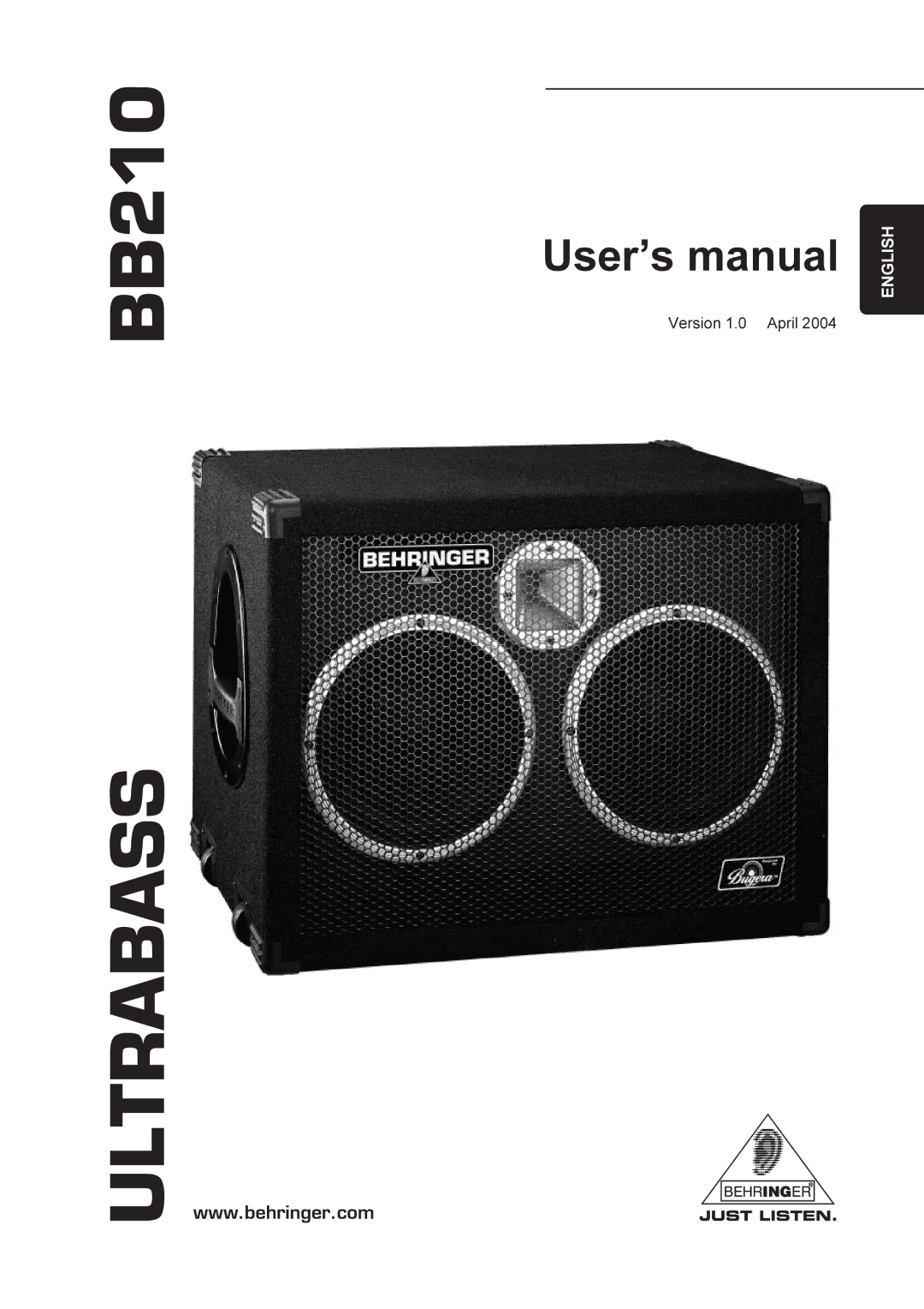 Behringer BB210 manual Ultrabass 