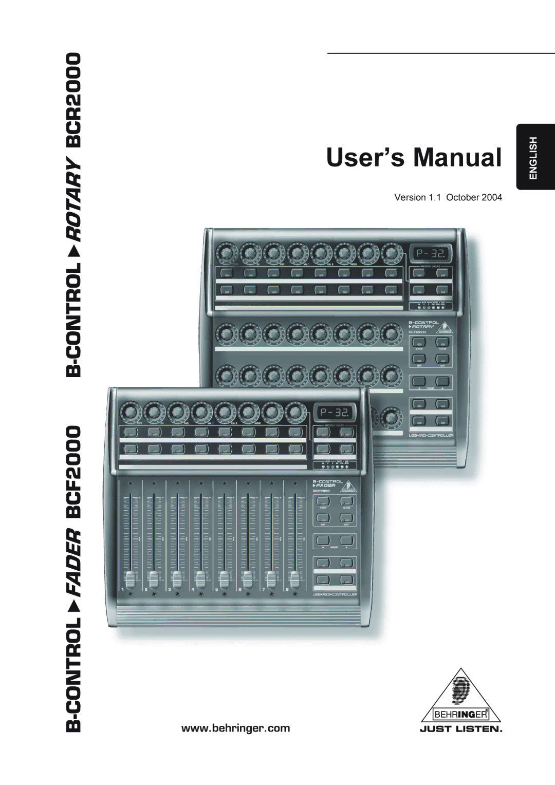 Behringer BCR2000 manual User’s Manual, Version 1.1 October 