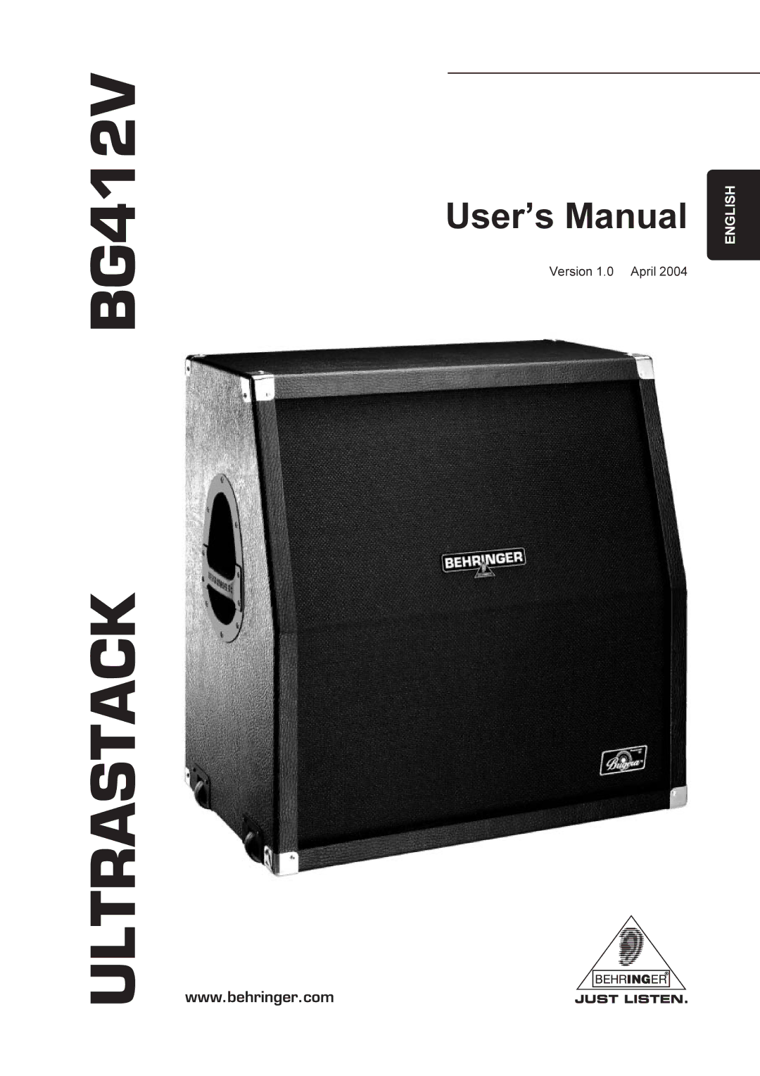 Behringer BG412V manual Ultrastack 