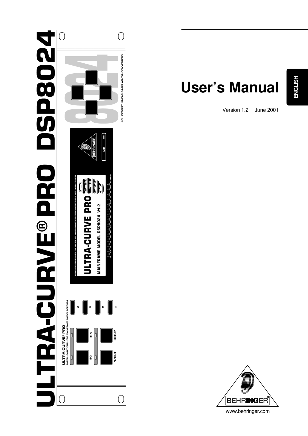 Behringer user manual User’s Manual, English, ULTRA-CURVE PRO DSP8024 