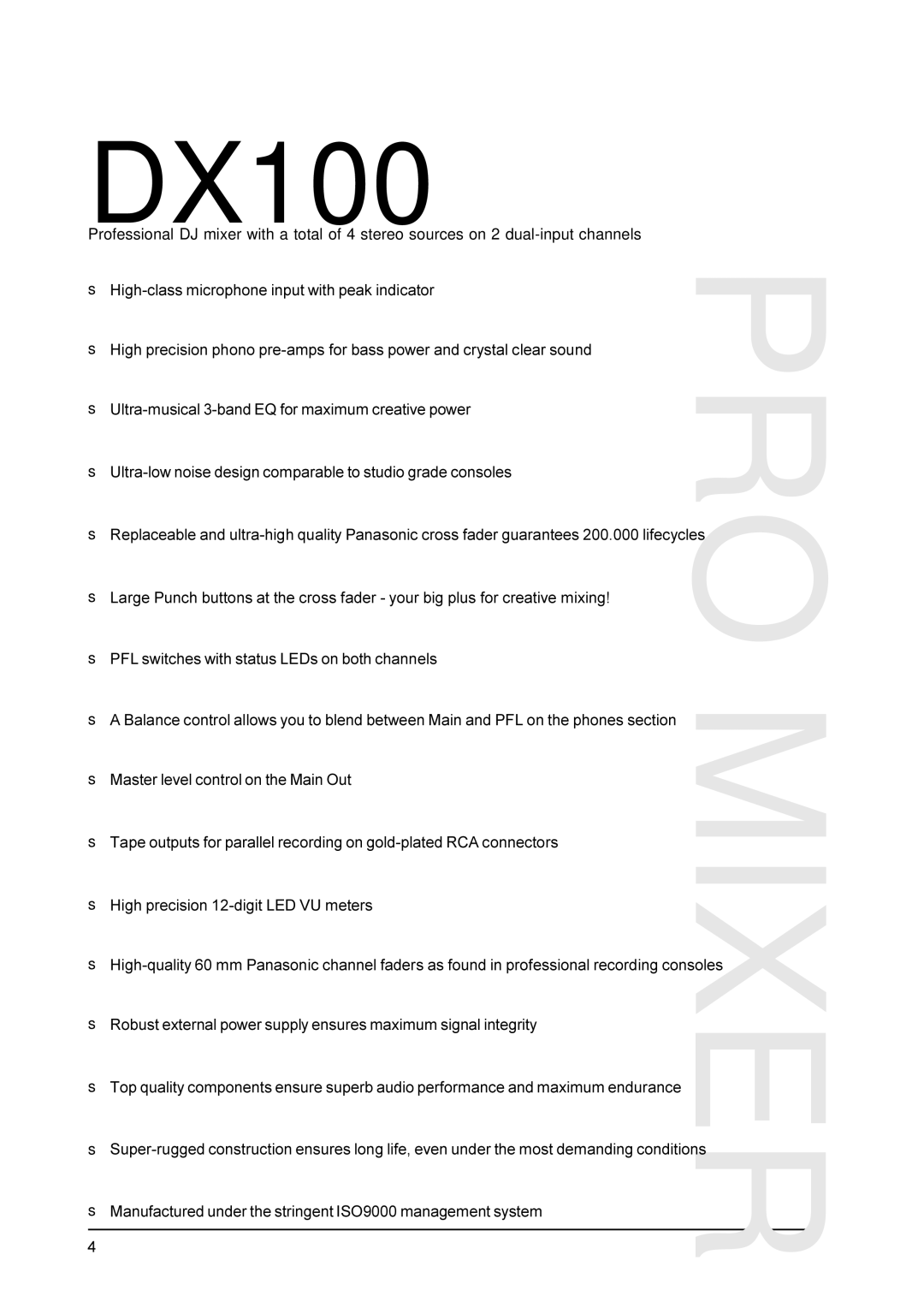 Behringer DX100 user manual 