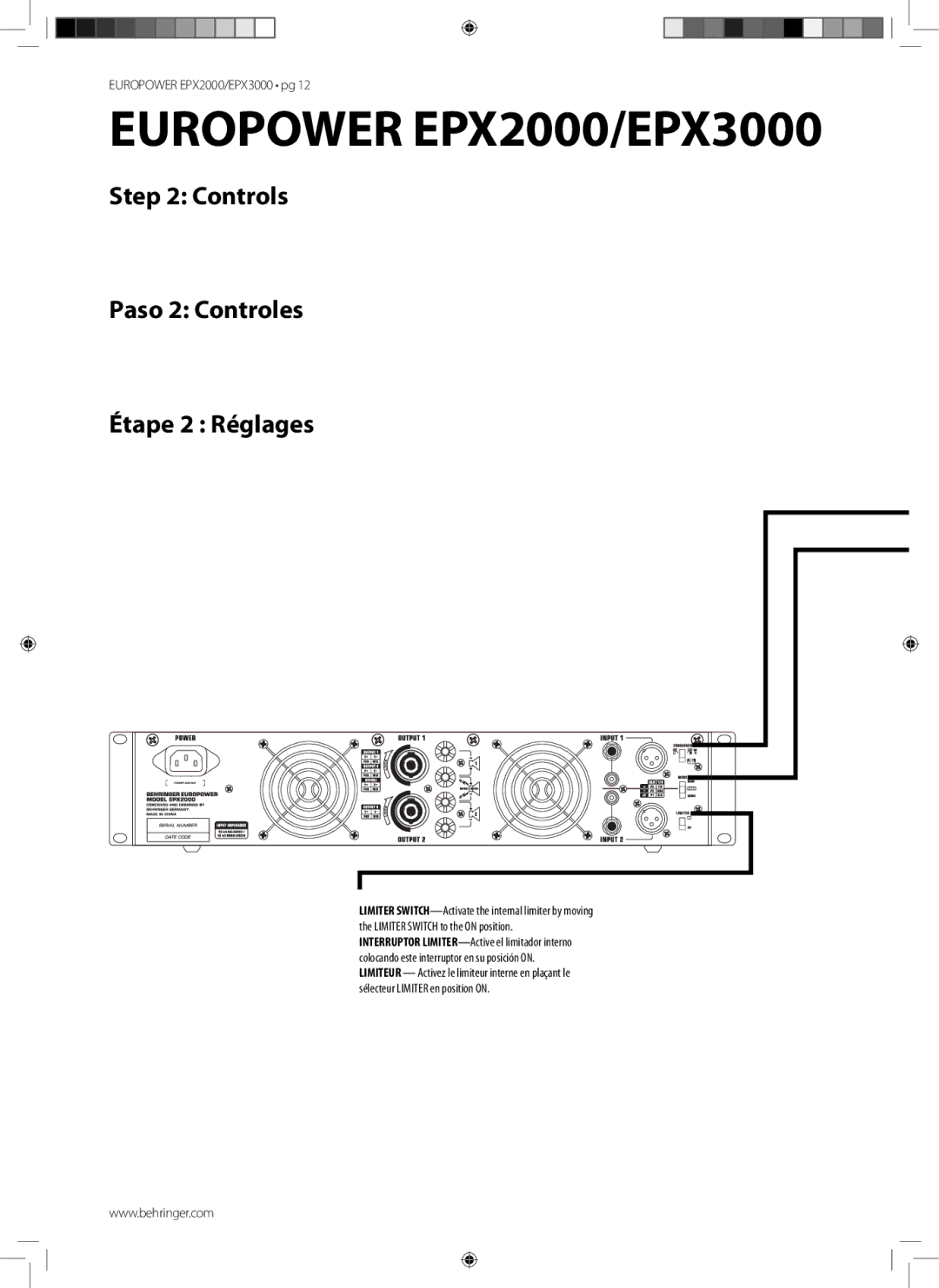 Behringer manual Europower EPX2000/EPX3000 