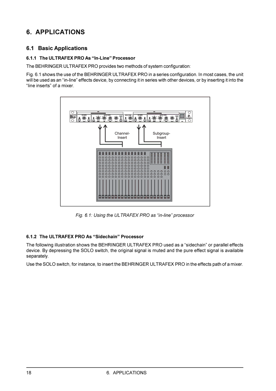 Behringer EX3200 user manual Basic Applications 