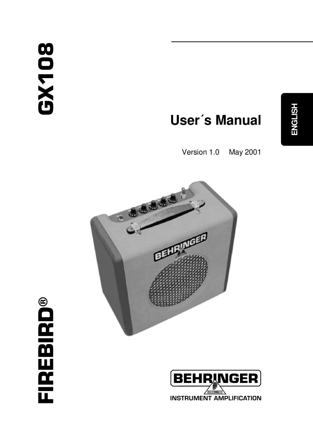 Behringer GX108 user manual 