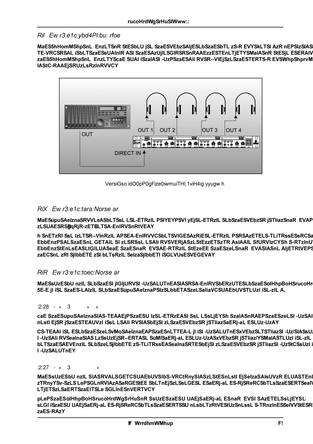 Behringer HA4400 manual Using the Direct in input, Using the mono function, Using the mute function 