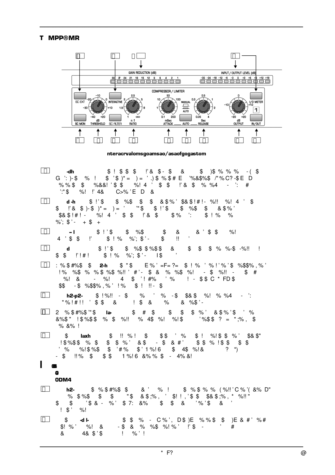 Behringer MDX1400 manual Compressor Section, Control elements of the compressor section 