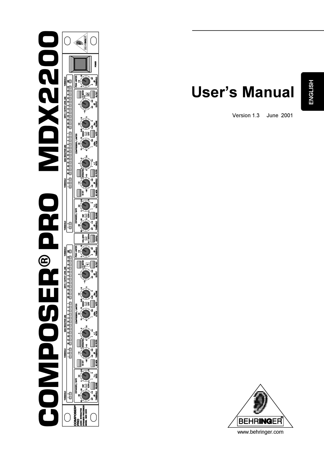 Behringer MDX2200 manual Composer PRO 