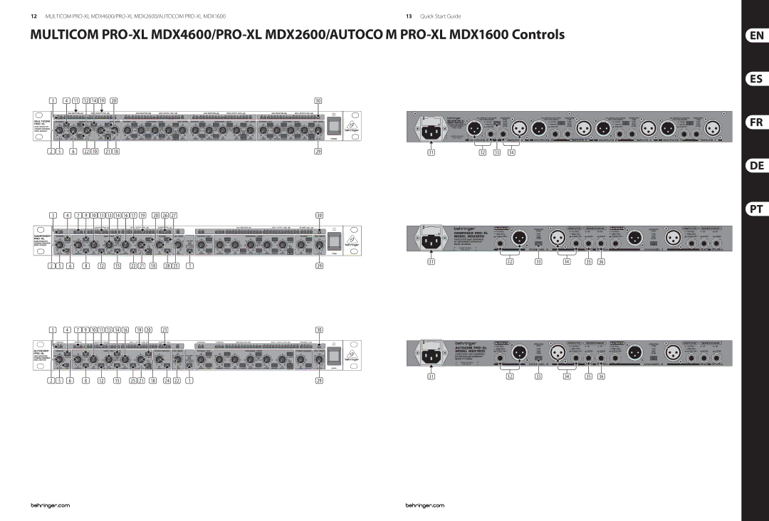 Behringer MDX4600 manual 7910 11 13 14 1617 20 26 