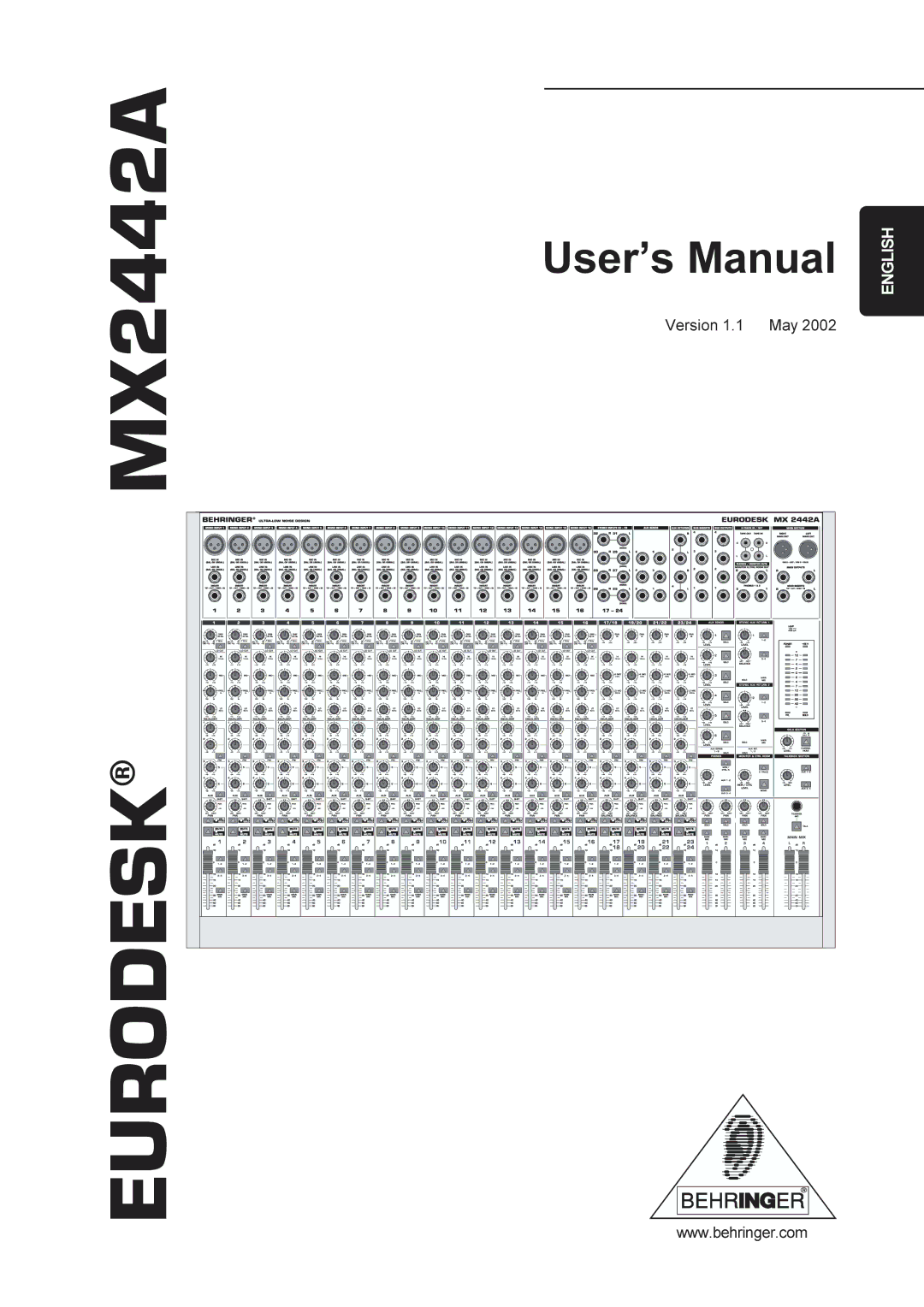 Behringer MX2442A manual Eurodesk 