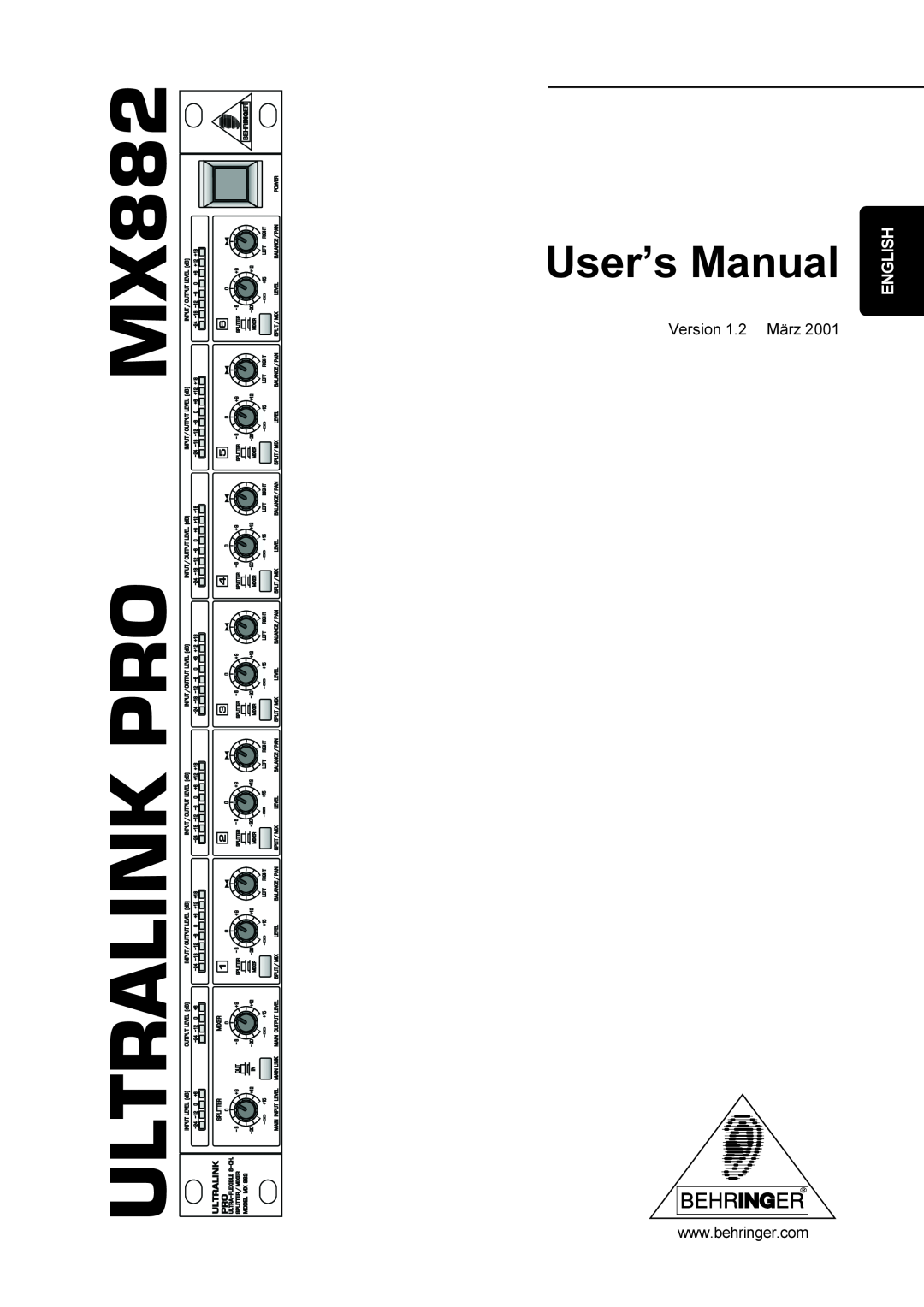 Behringer MX882 manual Ultralink Pro, English 
