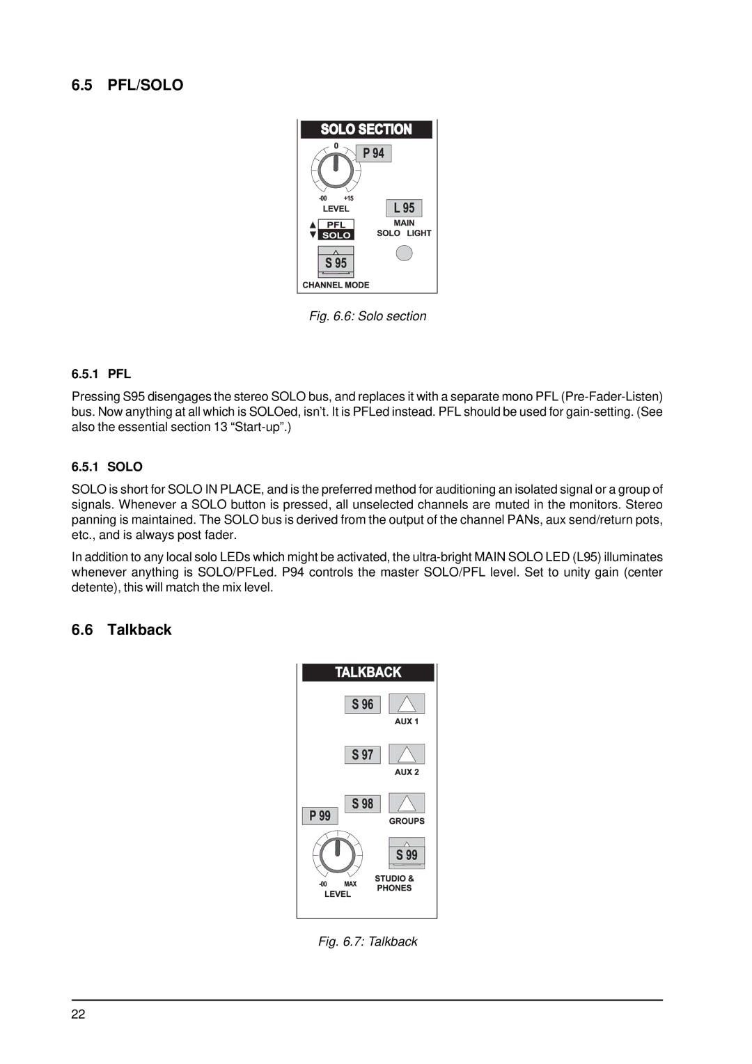 Behringer MX9000 user manual Talkback, 1 PFL 