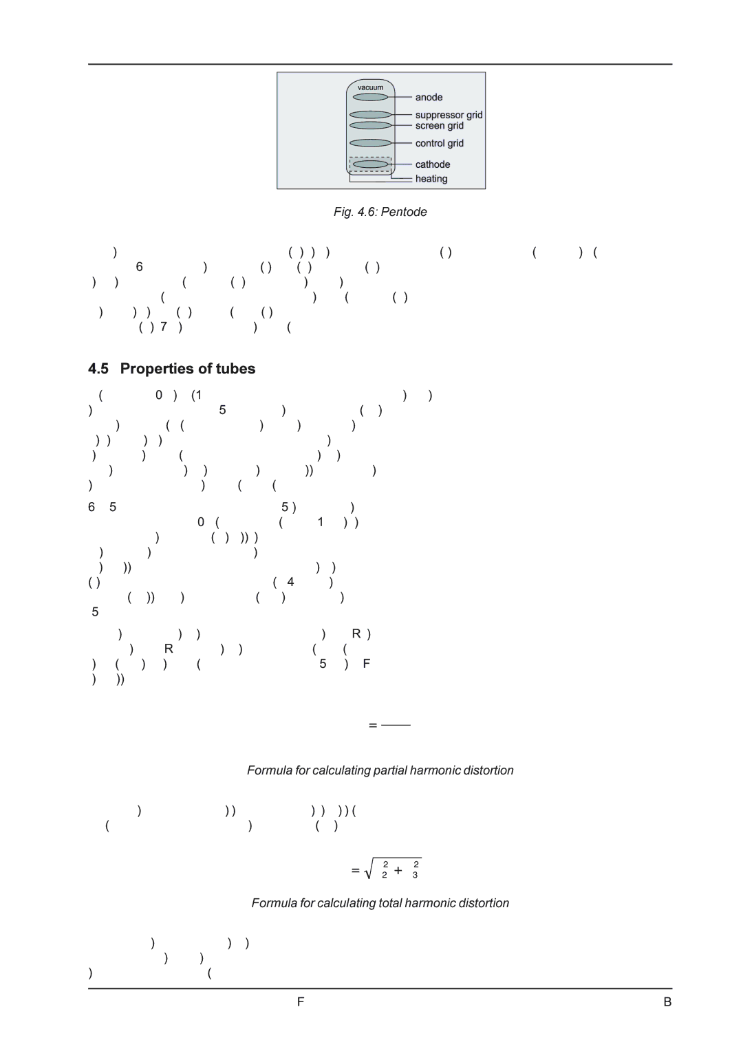 Behringer T1953 manual Properties of tubes, Formula for calculating partial harmonic distortion 