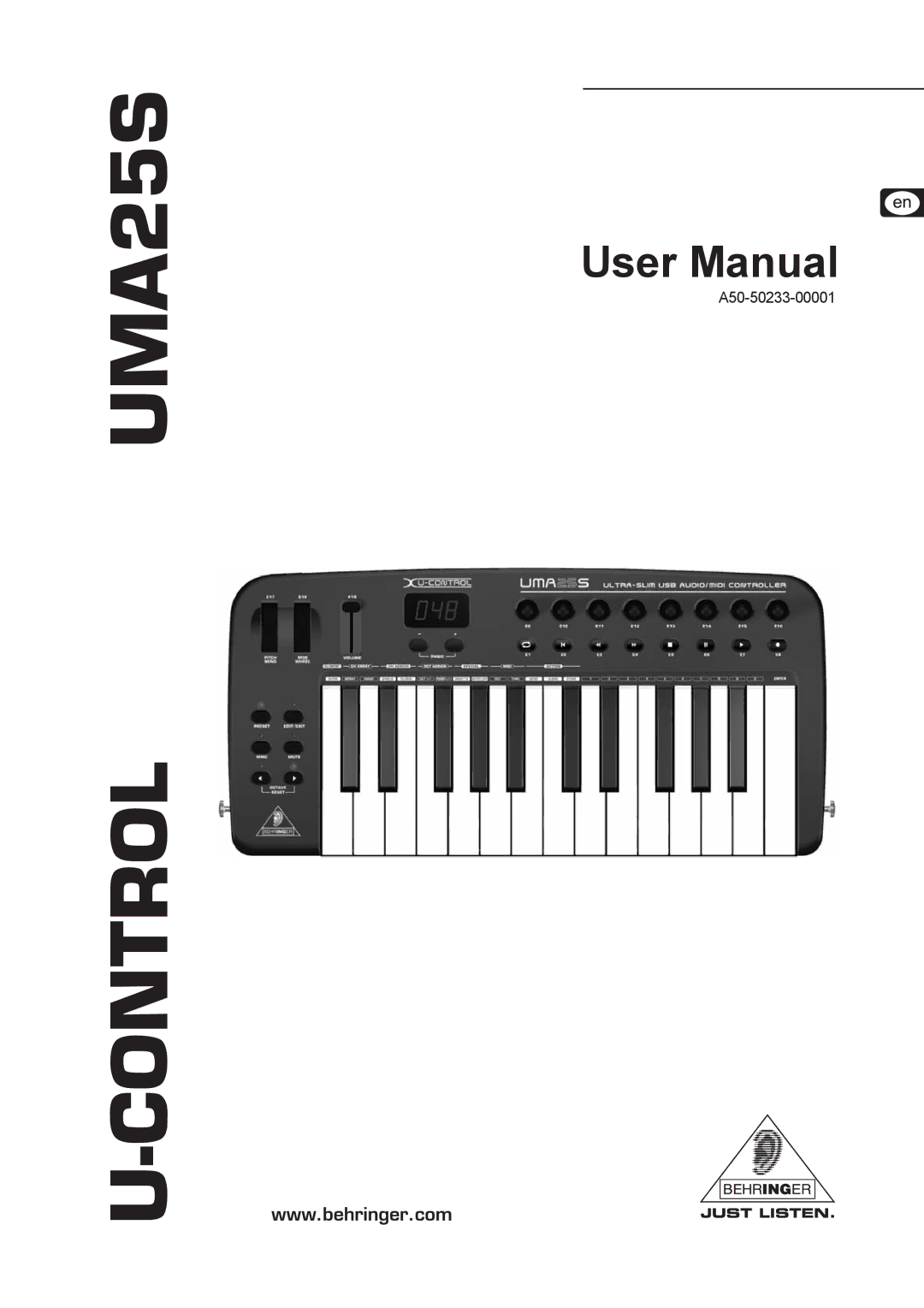 Behringer user manual UMA25S Control 