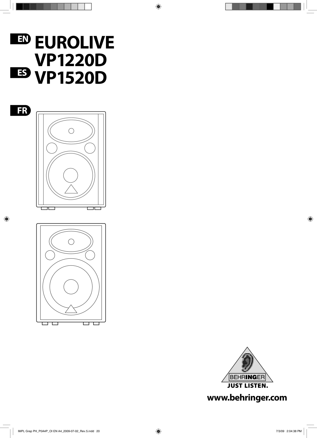 Behringer VP1520D manual EN Eurolive 