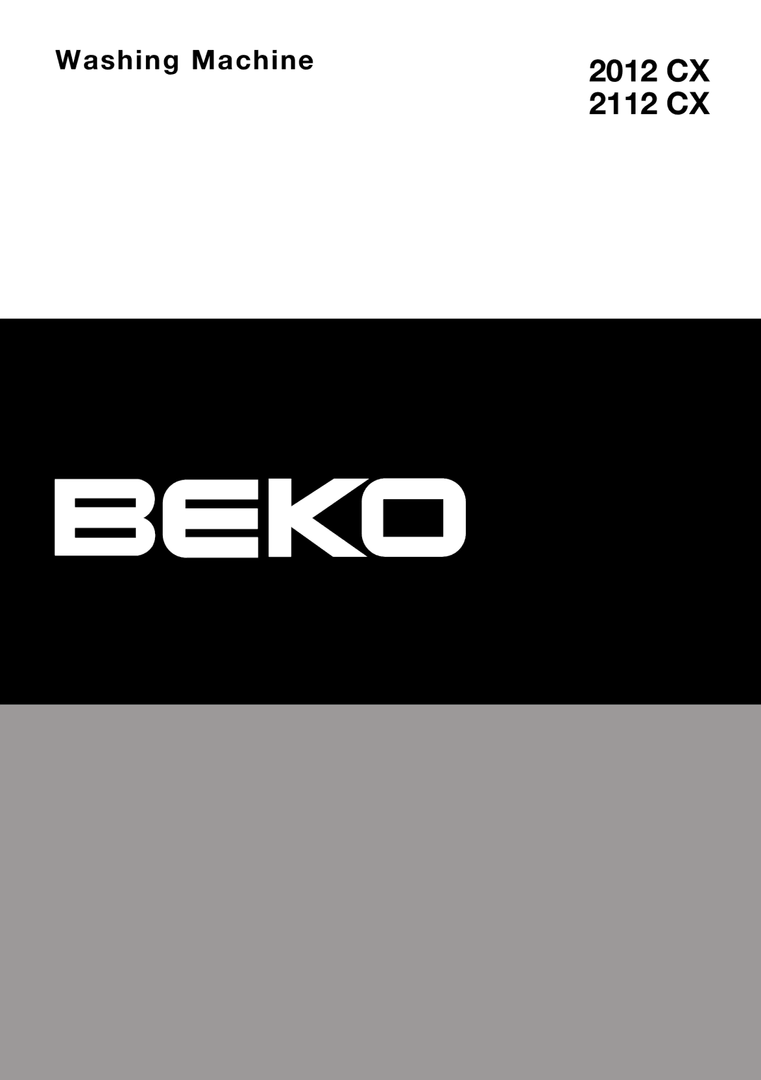 Beko 2112 CX manual 2012 CX 