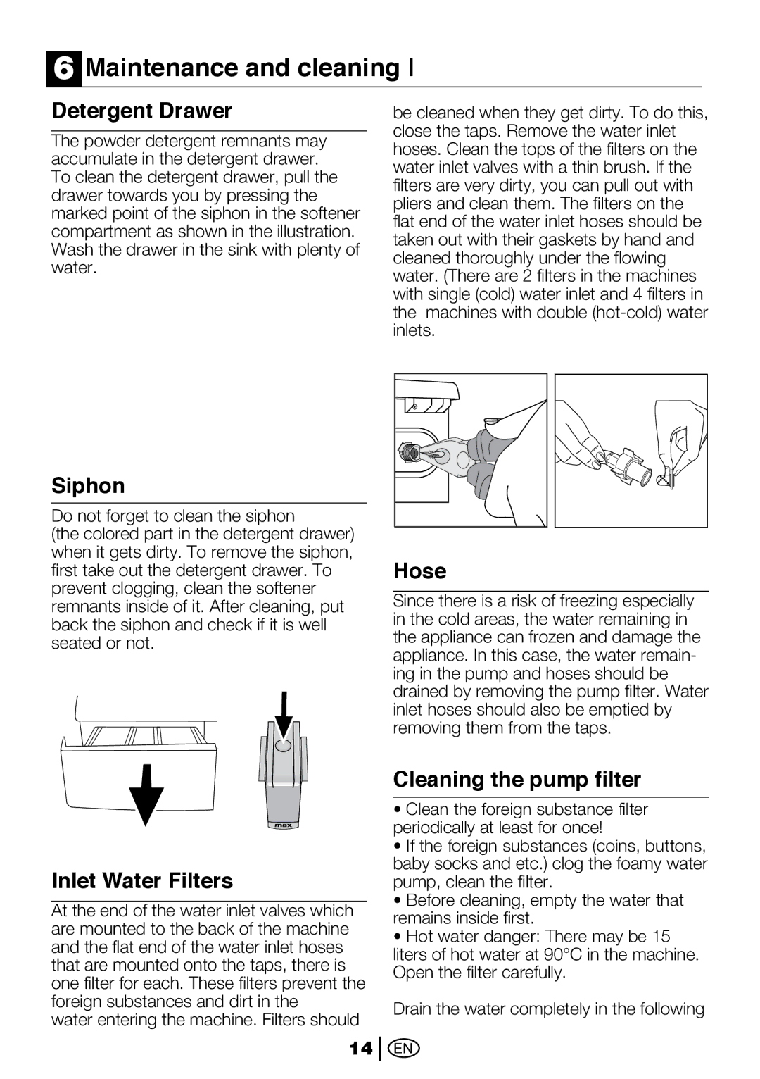 Beko 2012 CX, 2112 CX manual Maintenance and cleaning 